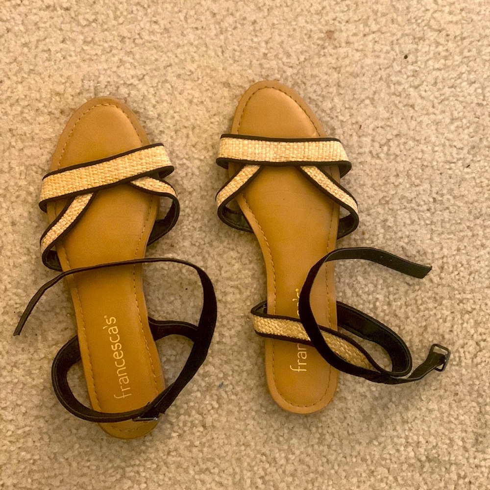 Size 10 and tan/cream color